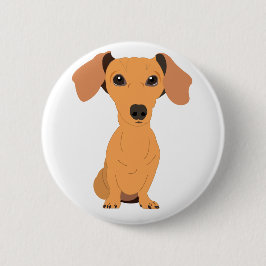 Bóton Redondo 5.08cm Dachshund adorável