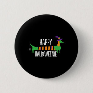Bóton Redondo 5.08cm Dachshund Happy Halloweenie Cute Dog Halloween Par