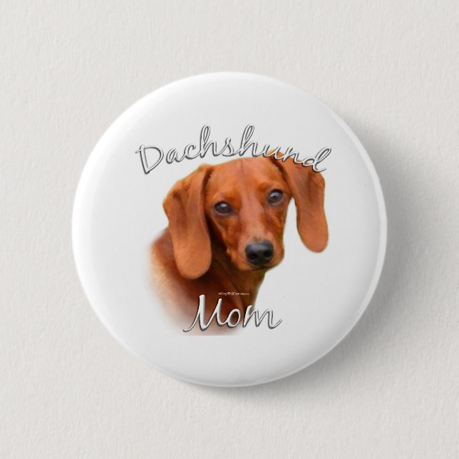 Bóton Redondo 5.08cm Dachshund Mãe 2 (Frente)