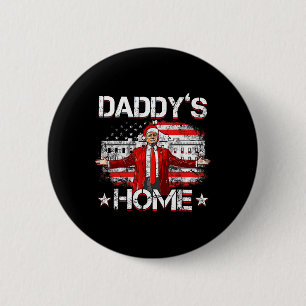 Bóton Redondo 5.08cm Daddys Home Trump Xmas 2024 Engraçado Trump Take A