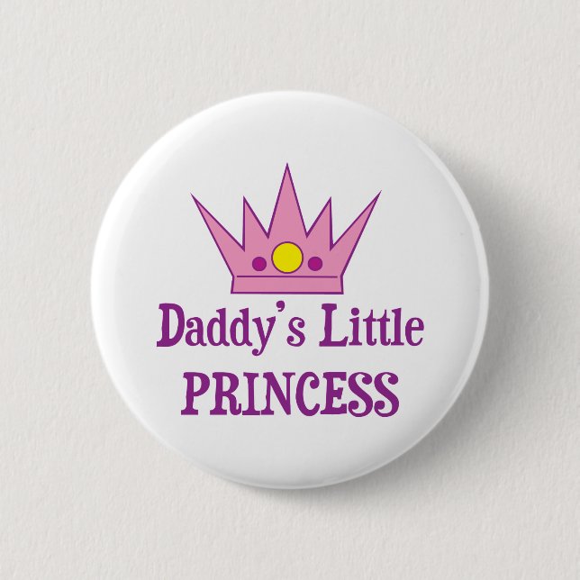 Bóton Redondo 5.08cm Daddys Little Princess (Frente)