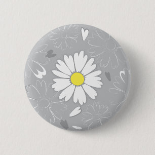 Bóton Redondo 5.08cm Daisy Flower de Eilin