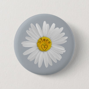 Bóton Redondo 5.08cm Daisy Flower For Niece Art Customize Background