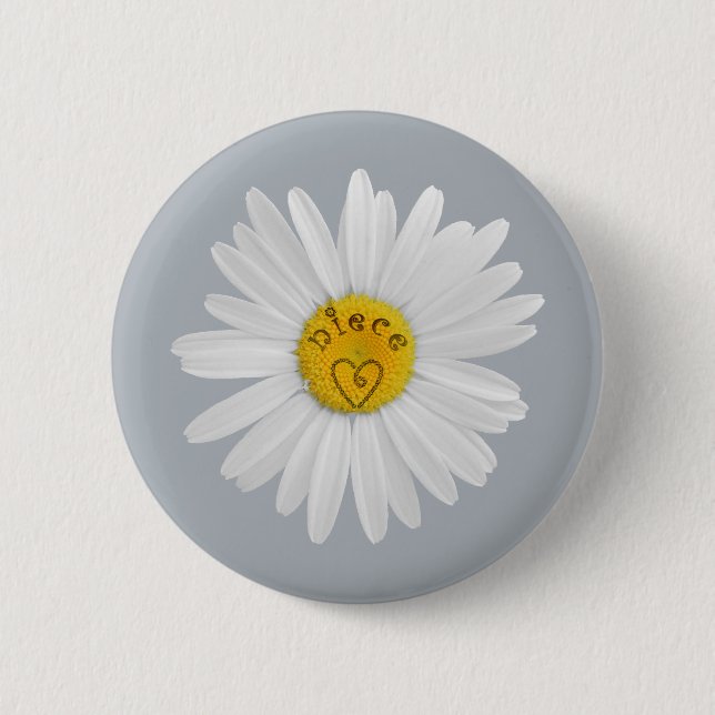 Bóton Redondo 5.08cm Daisy Flower For Niece Art Customize Background (Frente)
