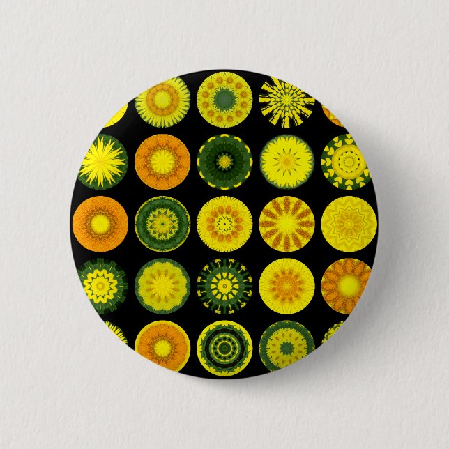 Bóton Redondo 5.08cm Daisy Mandalas (Frente)