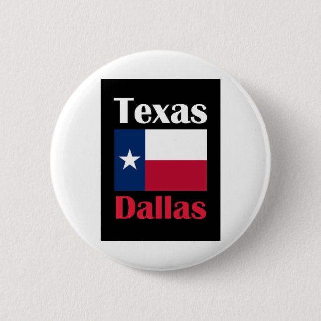 Bóton Redondo 5.08cm Dallas TX (Frente)