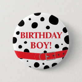 Bóton Redondo 5.08cm Dalmaciano mira Garota de Aniversário ou Rapariga