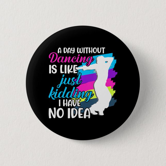 Bóton Redondo 5.08cm Dança Contemporânea Dançarina Moderna (Frente)