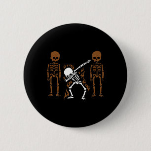 Bóton Redondo 5.08cm Dança de Halloween Dab Dab Skeleton Dabbing