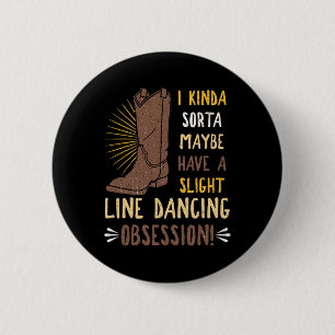 Bóton Redondo 5.08cm Dança em Linha Dançarino de Grupo Coreografado Pre