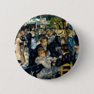 Bóton Redondo 5.08cm Dança no Le Moulin de la Galette por Renoir
