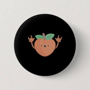 Bóton Redondo 5.08cm Dançando Peach Engraçado Dançarino Fruta Dançarino