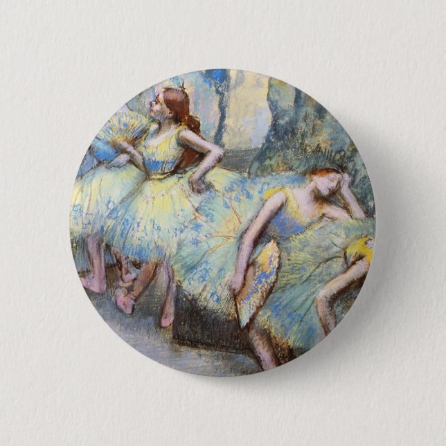 Bóton Redondo 5.08cm Dancer Art Dancers, Balé Degas, pintura (Frente)