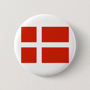 Bóton Redondo 5.08cm Dannebrog; Bandeira oficial da Dinamarca