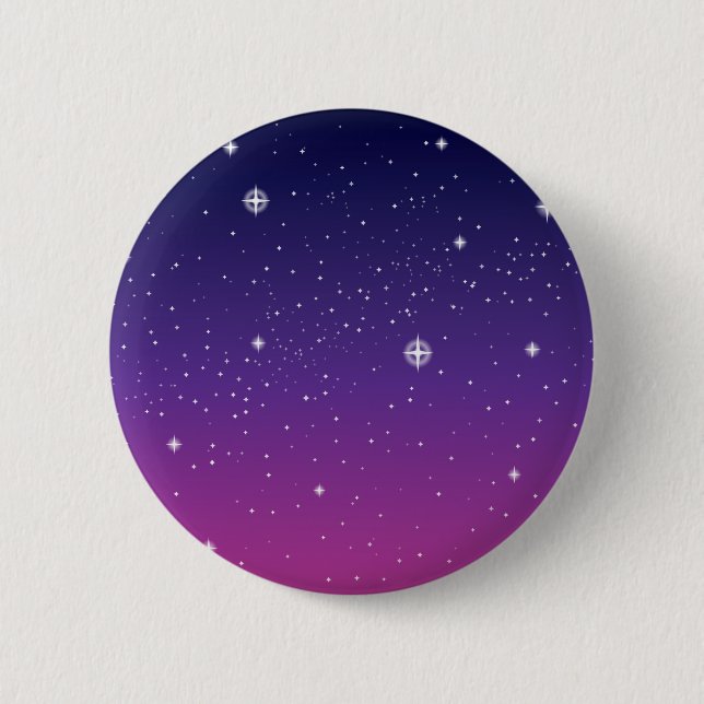 Bóton Redondo 5.08cm Dark Purple Starry Night Sky (Frente)