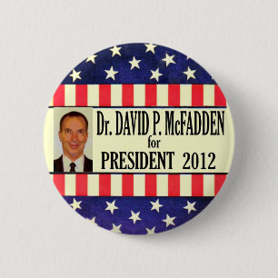 Bóton Redondo 5.08cm David McFadden para o presidente 2012