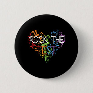 Bóton Redondo 5.08cm Day Rock The Test Teacher Testing Day Rainbow Teat