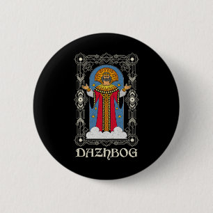 Bóton Redondo 5.08cm Dazhbog Antiga Mitologia Eslava Paganismo Russi