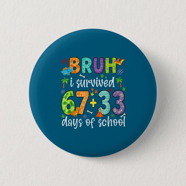 Bóton Redondo 5.08cm De Bruh Sobreviveu 67 33 Dias (Frente)