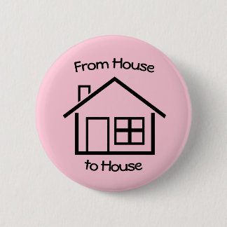 Bóton Redondo 5.08cm De Casa a Casa JW Pioneer Gifts- Algodão Rosa