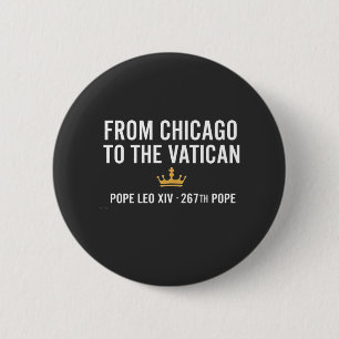 Bóton Redondo 5.08cm De Chicago Ao Papa Vaticano Leo 267º