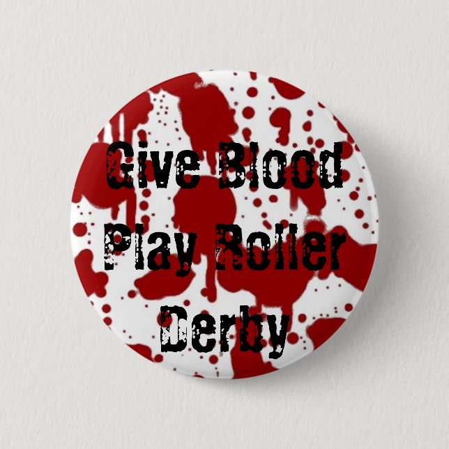 Bóton Redondo 5.08cm Dê o rolo Derby do jogo do sangue (Frente)
