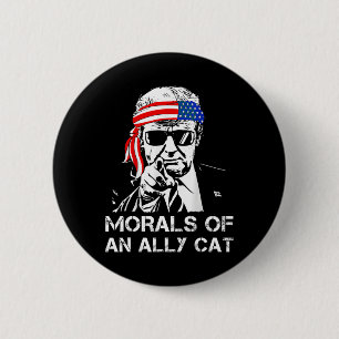 Bóton Redondo 5.08cm De um gato aliado engraçado Trump 2024 Presidente