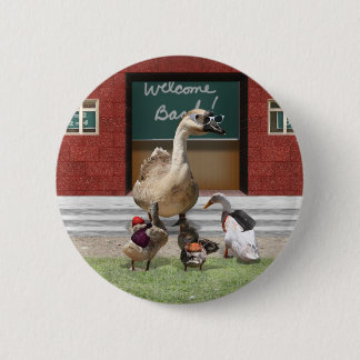 Bóton Redondo 5.08cm De volta à escola, Patos Pequenos!