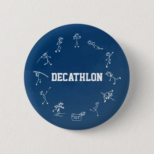 Bóton Redondo 5.08cm Decathlon Stickman Track e Field Athatlo Azul
