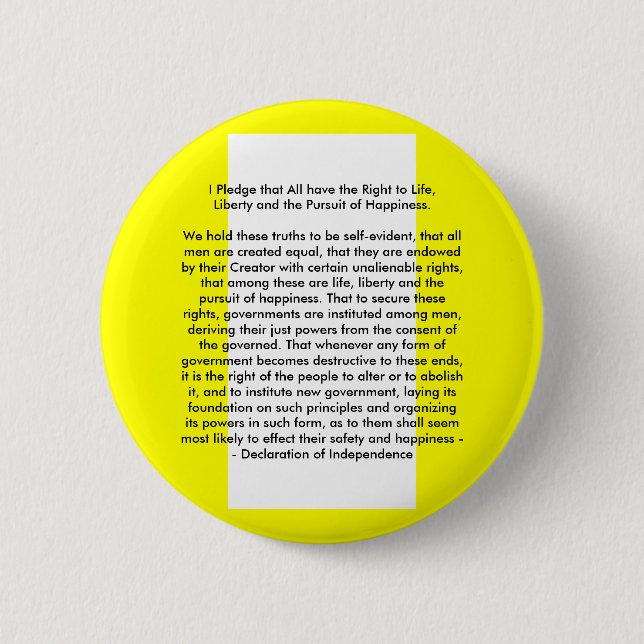 Bóton Redondo 5.08cm ! Declaração de Independência do Crio U (Frente)