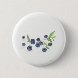 Bóton Redondo 5.08cm Decoração da cozinha da fruta dos mirtilos