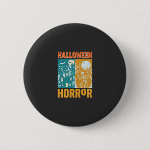 Bóton Redondo 5.08cm Decoração de Casa Assombrada de Halloween Lua Esqu