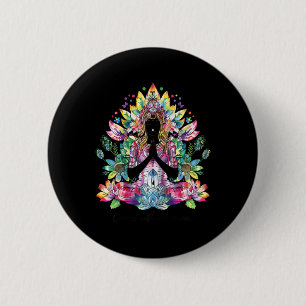 Bóton Redondo 5.08cm Decoração Serena de Ioga e Meditação - Homem Mindf