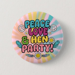 Bóton Redondo 5.08cm Decorações estilo festa da galinha hippie dos anos