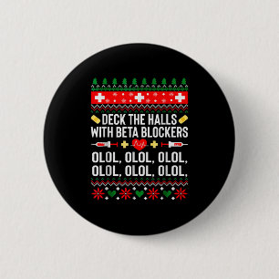 Bóton Redondo 5.08cm Decore Os Corredores Com Enfermeira De Natal Beta