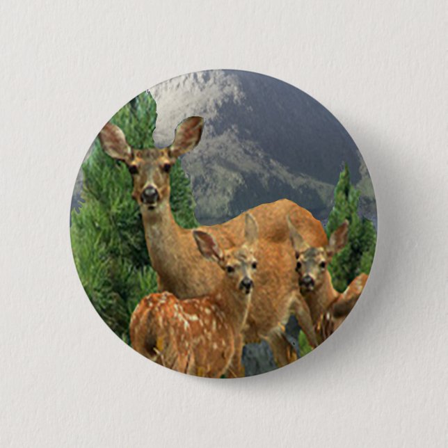 Bóton Redondo 5.08cm Deer Art (Frente)