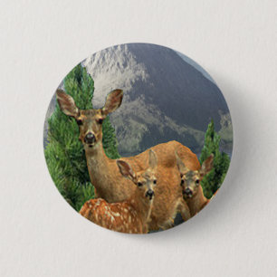Bóton Redondo 5.08cm Deer art