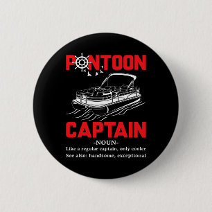 Bóton Redondo 5.08cm Definição de Capitão de Pontão Pontão Engraçado Ba