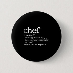 Bóton Redondo 5.08cm Definição de Chef - Dicionário Divertido Presente