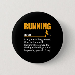 Bóton Redondo 5.08cm Definição de Corrida Humor Maratona Atleta Engraça