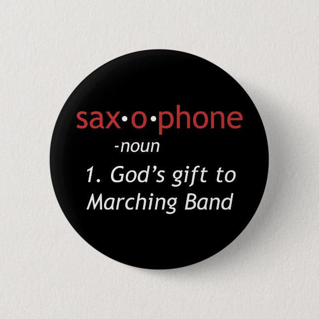 Bóton Redondo 5.08cm Definição de saxofone (Frente)