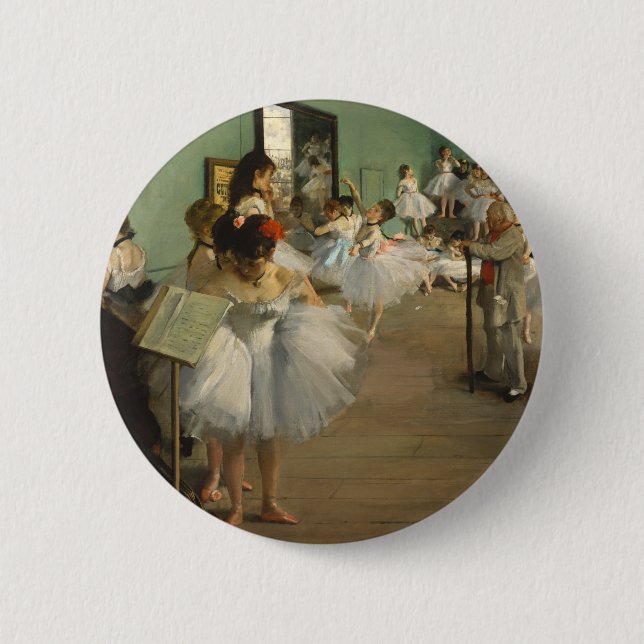 Bóton Redondo 5.08cm Degas Dance Class Balés Dancers Ballerina Art (Frente)