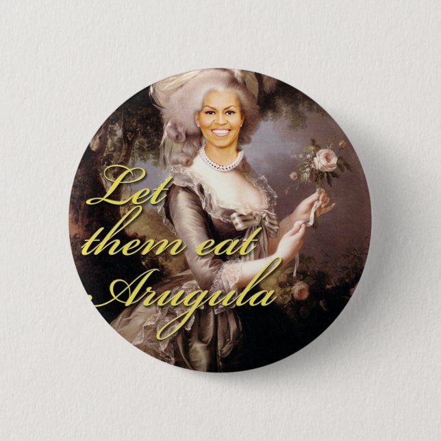 Bóton Redondo 5.08cm Deixe-os comer a rúcula (Frente)