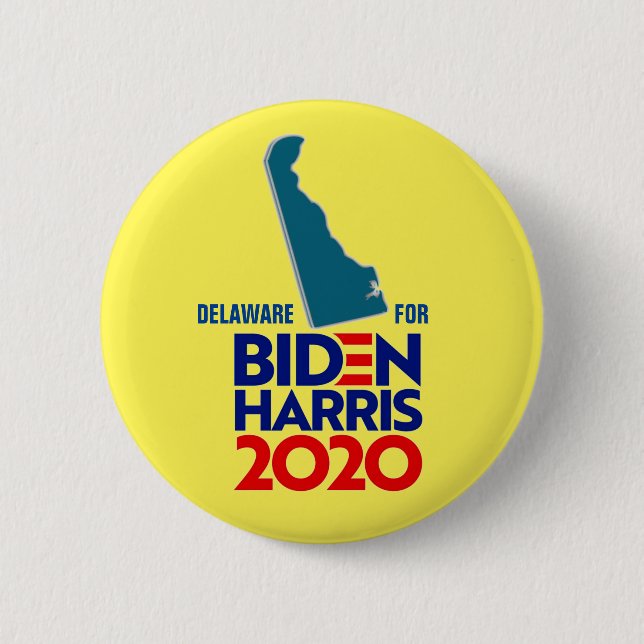 Bóton Redondo 5.08cm Delaware para Biden Harris 2020 (Frente)