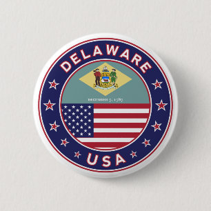 Bóton Redondo 5.08cm Delaware, t-shirt Delaware, adesivo Delaware