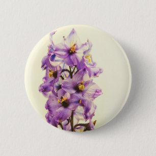 Bóton Redondo 5.08cm Delphinium roxo de Larkspur