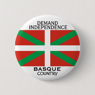Bóton Redondo 5.08cm Demanda de Independência para o País Basco