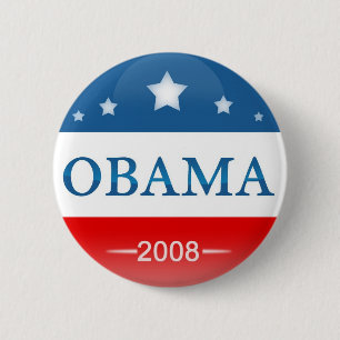 Bóton Redondo 5.08cm Democrata Barack Obama 2008