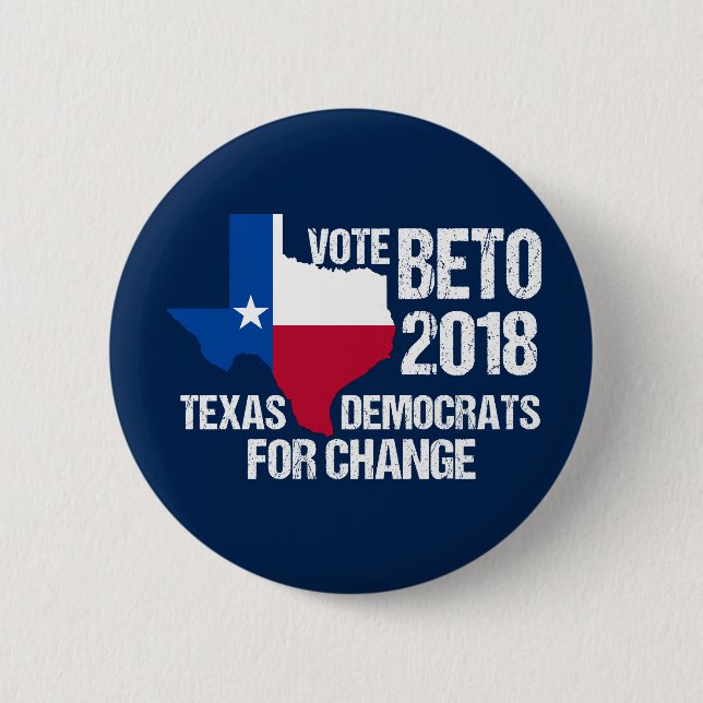 Bóton Redondo 5.08cm Democratas do Senado do Texas em 2018 (Frente)
