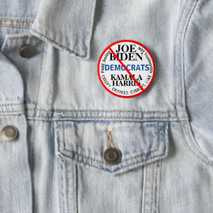 Bóton Redondo 5.08cm Democratas Joe Biden Kamala Harris